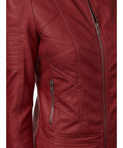 Women's Faux leather Motocycle Biker Jacket Coat Wjc746_red $31.26 Coats