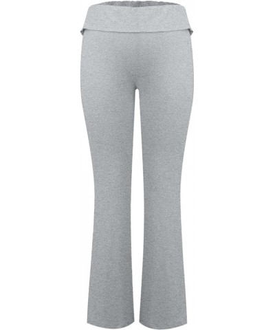 Flare Pants for Women 2024,Women's Fashion Slim Fit Low Waist Elastic Flare Yoga Pants Light Gray $9.85 Activewear