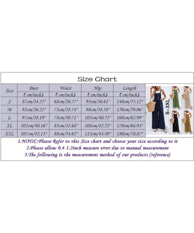 Womens Jumpsuits Dressy Women's Sleeveless Loose Rompers Casual Stretchy Wide Leg Jumpsuits Baggy Overalls Pockets Blue $5.54...