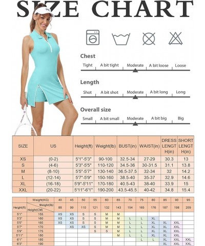 Tennis Dresses for Women with 2 Pockets Built in Shorts UPF 50+ Golf Dress Workout Athletic Dresses Tennis Blue-racerback $20...