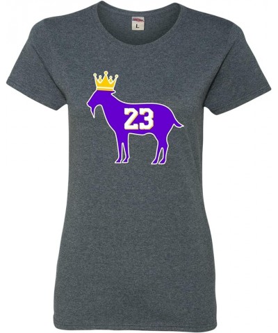 Womens Goat James G.O.A.T. King T-Shirt Heather Black $10.71 T-Shirts