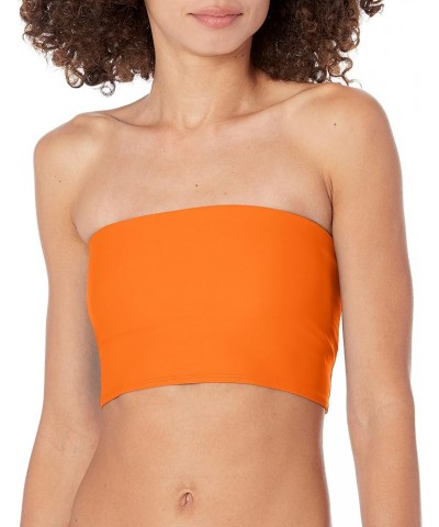 Women's Standard Smoothies Sunrise Solid Bandeau Style Bikini Top Swimsuit Goldfish $31.89 Swimsuits