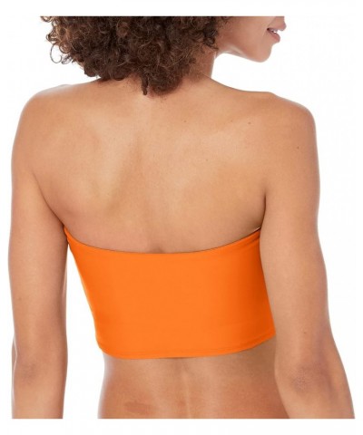 Women's Standard Smoothies Sunrise Solid Bandeau Style Bikini Top Swimsuit Goldfish $31.89 Swimsuits