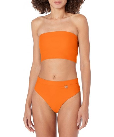 Women's Standard Smoothies Sunrise Solid Bandeau Style Bikini Top Swimsuit Goldfish $31.89 Swimsuits