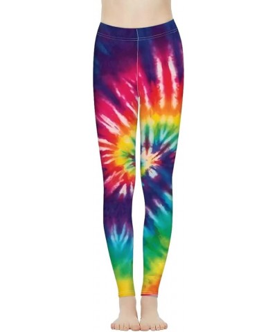 Women's High Waisted Yoga Pants Athletic Sports Running Leggings Full Length Tummy Control Printable Tie-dye $16.51 Activewear