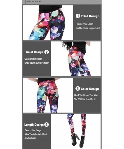 Women's High Waisted Yoga Pants Athletic Sports Running Leggings Full Length Tummy Control Printable Tie-dye $16.51 Activewear