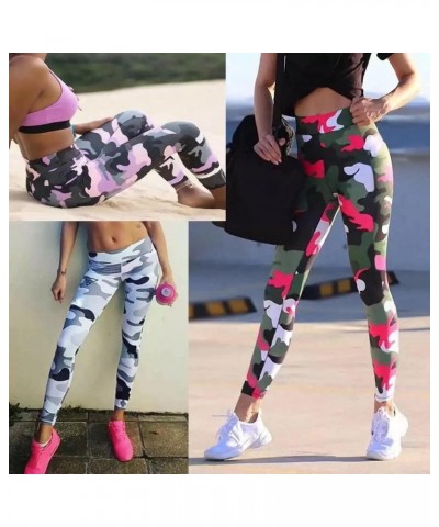 Women's High Waisted Yoga Pants Athletic Sports Running Leggings Full Length Tummy Control Printable Tie-dye $16.51 Activewear