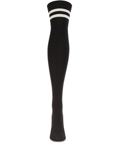 Top Stripe Cashmere Blend Over The Knee Warm Socks Winter White $13.44 Socks