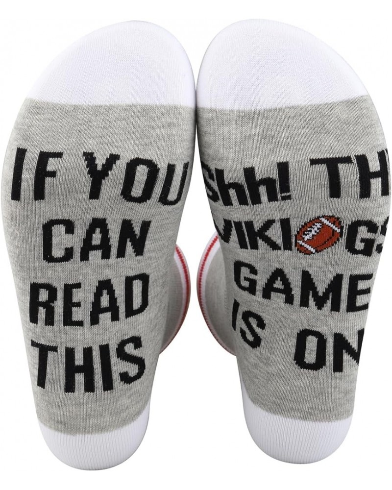 2 Pairs Football Socks If You Can Read This The Football Game Is On Socks Gift For Football Fans Vikings Socks $11.59 Socks