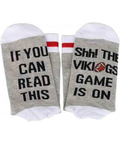 2 Pairs Football Socks If You Can Read This The Football Game Is On Socks Gift For Football Fans Vikings Socks $11.59 Socks