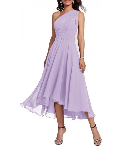 Chiffon Convertible Mother of The Bride Dresses Tea Length Infinity Formal Dress for Women Wedding Guest Lilac $35.69 Dresses