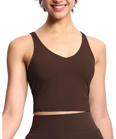 Womens' Sports Bra Longline Wirefree Padded with Medium Support Brown $14.00 Lingerie