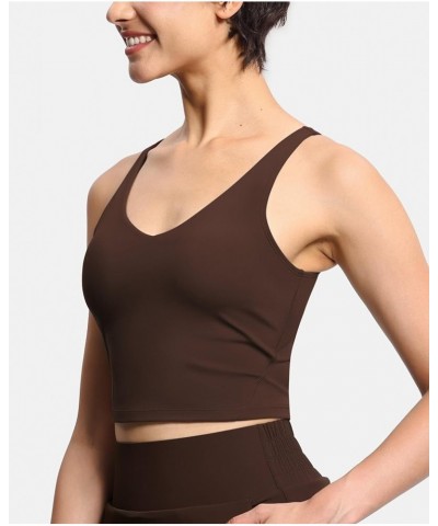 Womens' Sports Bra Longline Wirefree Padded with Medium Support Brown $14.00 Lingerie