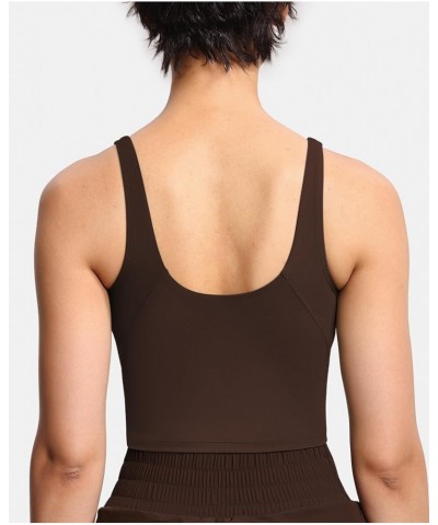 Womens' Sports Bra Longline Wirefree Padded with Medium Support Brown $14.00 Lingerie