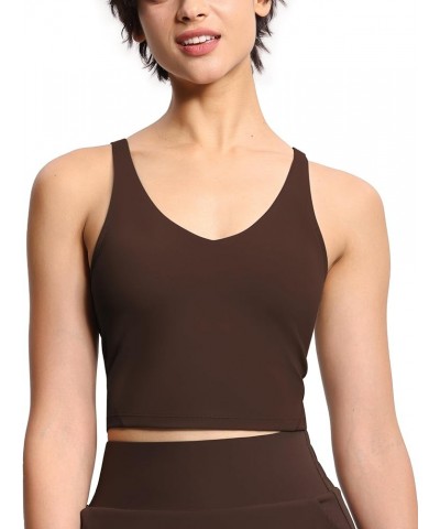 Womens' Sports Bra Longline Wirefree Padded with Medium Support Brown $14.00 Lingerie