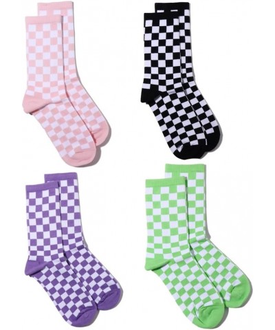 Fashion Harajuku Trends Women Checkerboard Socks Geometric Checkered Socks Men Hip Hop Cotton Unisex Print Skateboard Soks Mu...