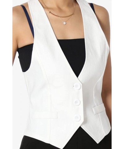 Dressy Casual Versatile Racerback Vest Uniform Tuxedo Suit Waistcoat White $16.79 Vests