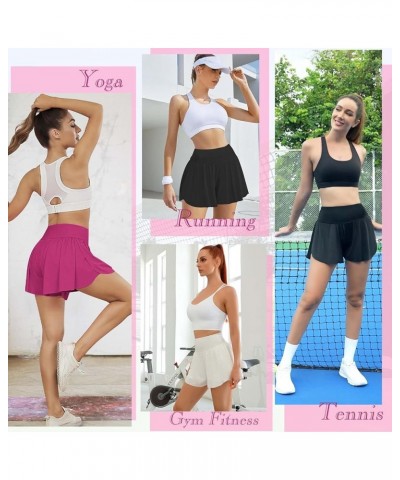 Womens 2 in 1 Flowy Athletic Shorts with Pocket Butterfly Running Workout Shorts Sweat Spandex Lounge Gym Yoga Summer Skirts ...